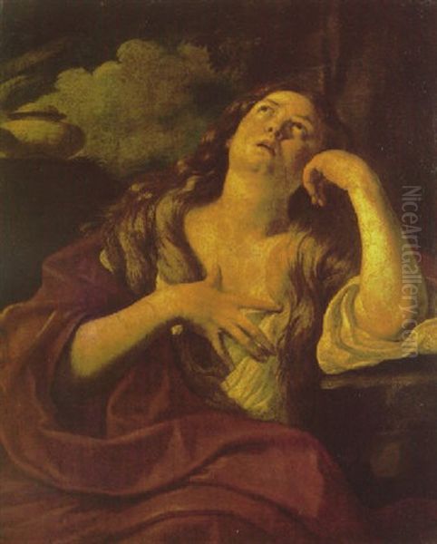 The Penitent Magdalen Oil Painting by Elisabetta Sirani