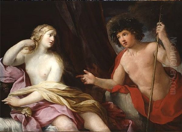 Personification Of Music, Singing, With Instruments In Music Room Oil Painting by Giovanni Andrea Sirani