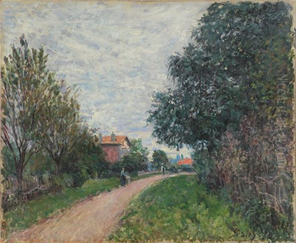 Chemin Tournant A Sevres Oil Painting by Alfred Sisley