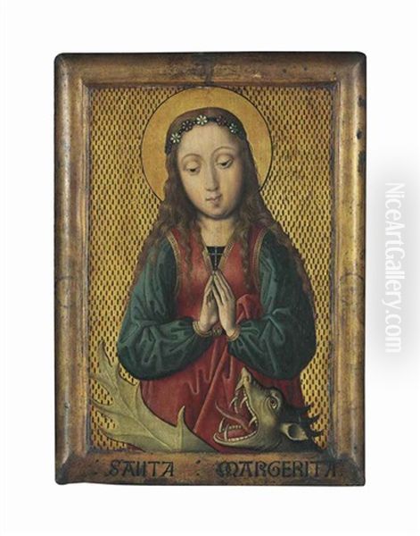 Saint Margaret Of Antioch Oil Painting by Michiel Sittow