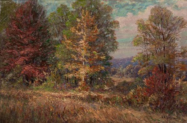 Fall Landscape Oil Painting by Edward R. Sitzman