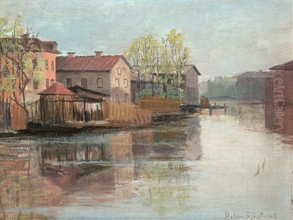 River View Oil Painting by Helmi Sjoestrand