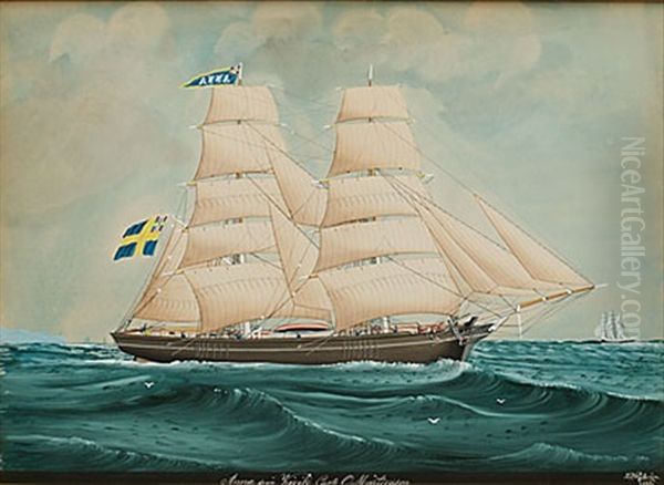 "anna Fran Kivik", Captn O Martensson Oil Painting by Lars Petter Sjoestroem