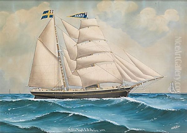 Briggen Arken Oil Painting by Lars Petter Sjoestroem