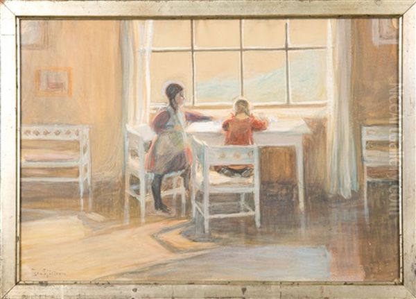 Nursery Oil Painting by Tyra Sjoestroem