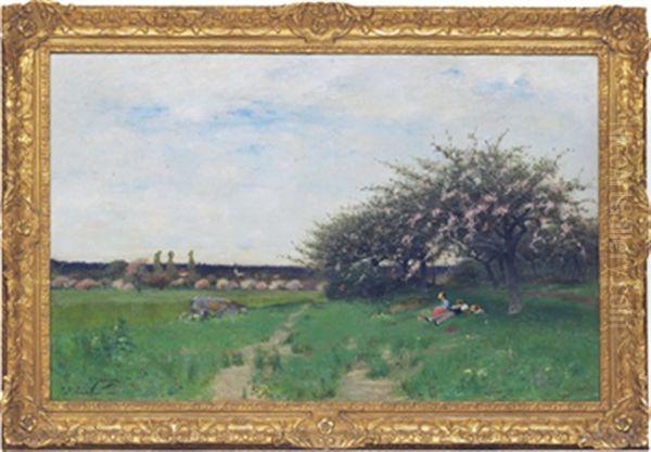 Barbizon - I Grongraset Oil Painting by Carl Skanberg