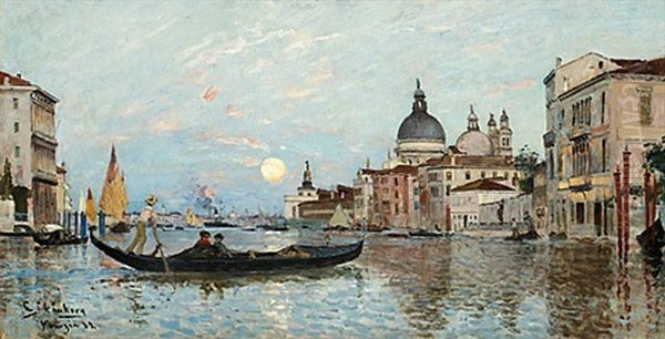 Canale Grande, Venedig Oil Painting by Carl Skanberg