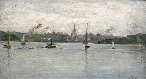 Stockholms Inlopp Oil Painting by Carl Skanberg