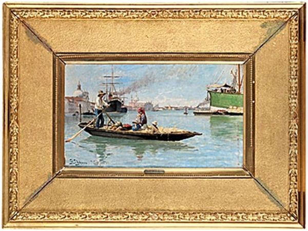 Veneziansk Utsikt Med Canale Grande Oil Painting by Carl Skanberg