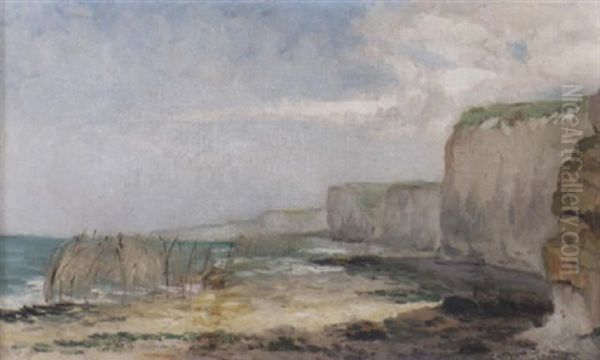 Franskt Kustlandskap Oil Painting by Carl Skanberg