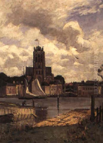 Gardsbild, Dordrecht Oil Painting by Carl Skanberg