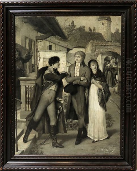 Abschied Der Franzosen In Preusen Oil Painting by Franz Skarbina