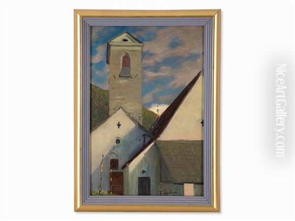 Dorfkirche (tirol) Oil Painting by Franz Skarbina