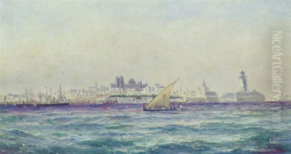 Marine Ud For Cadiz Oil Painting by Edvard Skari