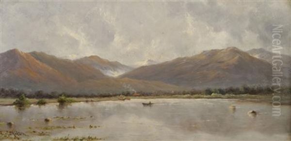 Mount Harvard A Collegiate Range From Thompson's Lake Oil Painting by Leslie James Skelton