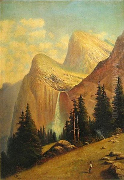 A View Of Yosemite Oil Painting by Christian Peterson Skov