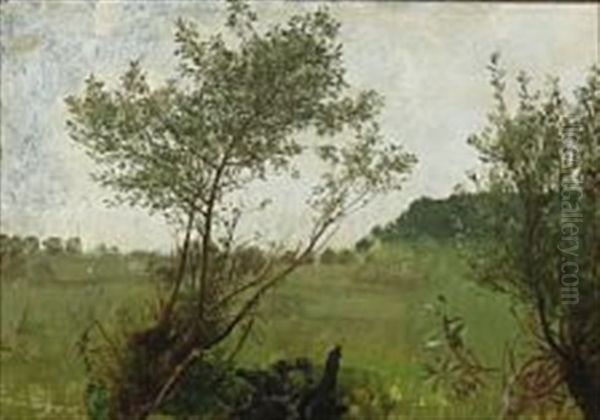 Danish Summer Landscape Oil Painting by Joakim Frederik Skovgaard