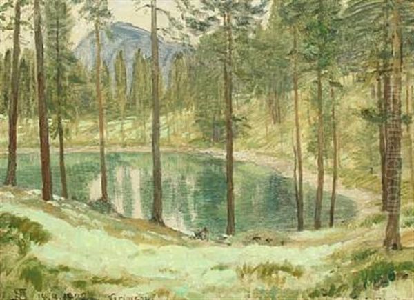 Landscape At Grimsoll Oil Painting by Niels Kristian Skovgaard