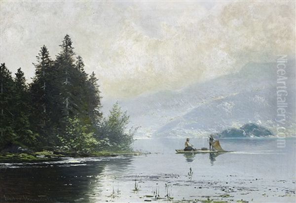 Fra Slemdalen Oil Painting by Ludvig Skramstad