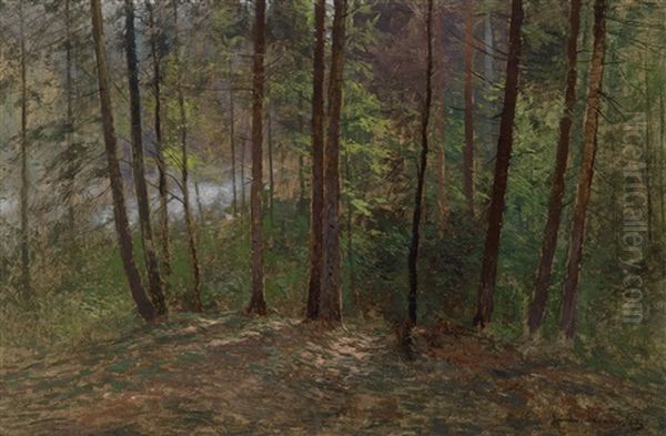 Waldlichtung Oil Painting by Ludvig Skramstad