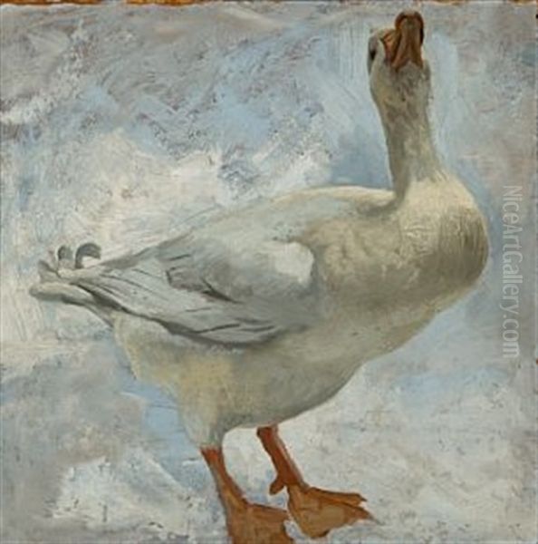 Stolt And Oil Painting by Christian Eriksen Skredsvig