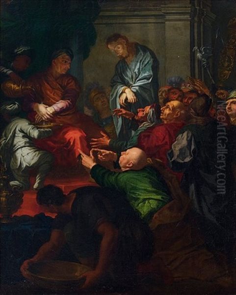 Le Christ Devant Pilate (matt. 27, 24) Oil Painting by Karel Skreta