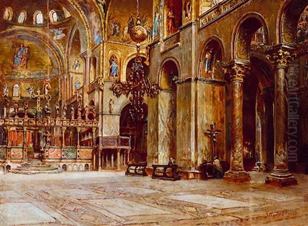 Venice (basilica Di San Marco) Oil Painting by Dominik Skuteczki