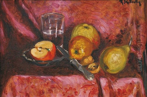 Apples Oil Painting by Dominik Skuteczki