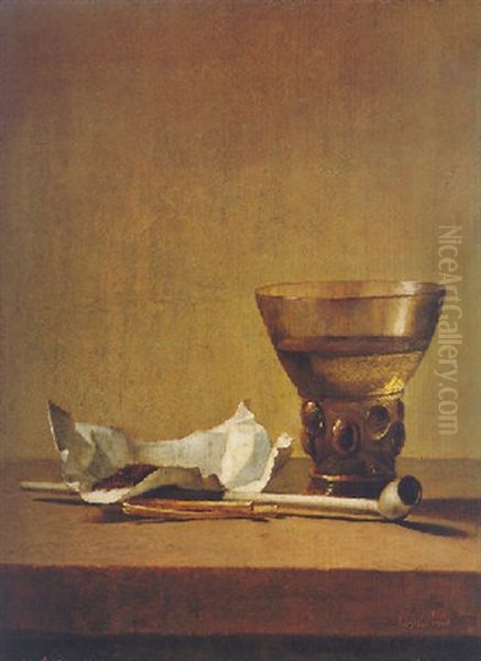 A Toebackje Still Life Oil Painting by Karel Slabbaert