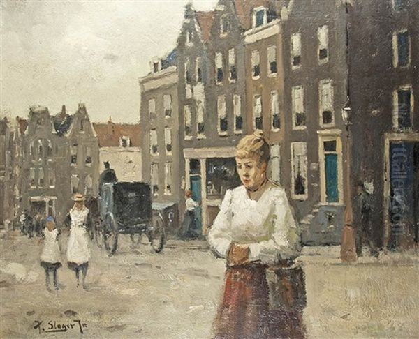 In Haarlem Oil Painting by Piet Slager