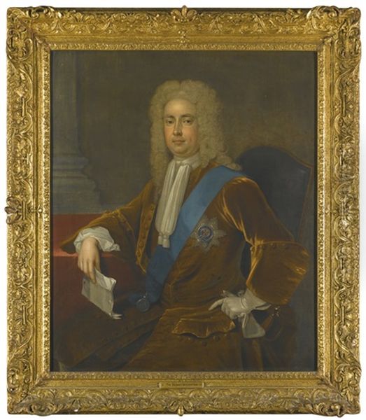 Portrait Of Sir Robert Walpole, 1st Earl Of Orford Oil Painting by Stephen Slaughter