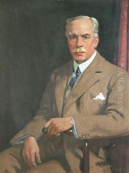 Portrait Of T. Scott Kerr, Esq Oil Painting by James Sinton Sleator