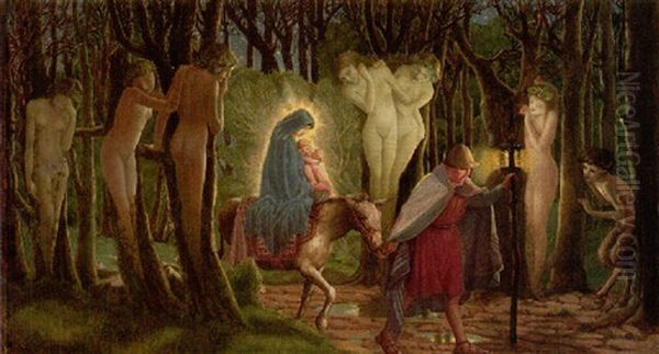 The Wood Of The Dryads Oil Painting by Bernard Sleigh