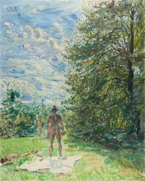 Sonnenbad Oil Painting by Max Slevogt