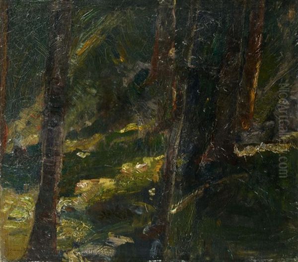 Waldinneres Oil Painting by Max Slevogt