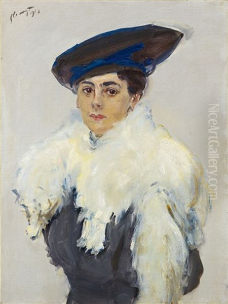 Frau Lewin (bildnis Helen Koslowsky-lewin) Oil Painting by Max Slevogt