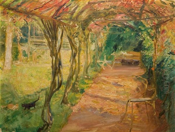 Under The Pergola Oil Painting by Max Slevogt