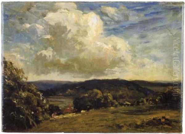 Pfalzlandschaft Mit Grosser Wolke Oil Painting by Max Slevogt