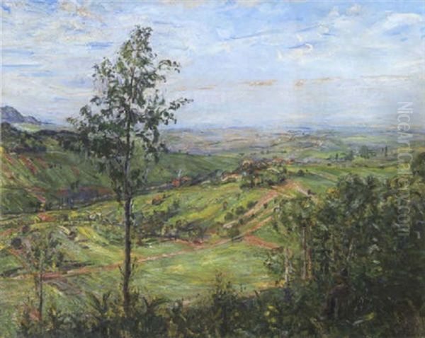 Pfalzer Landschaft (blick Von Neukastel Aus Nach Nordosten) Oil Painting by Max Slevogt