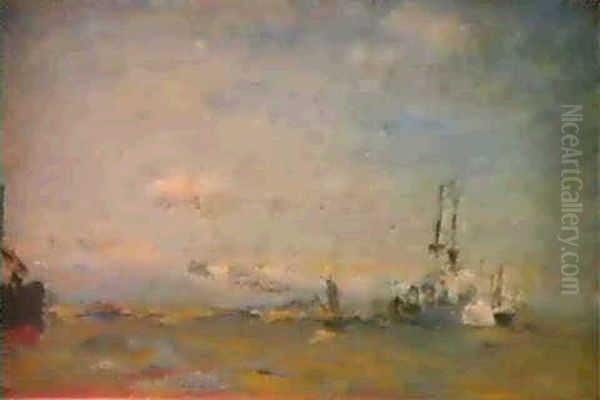 Kleine Marine Oil Painting by Max Slevogt