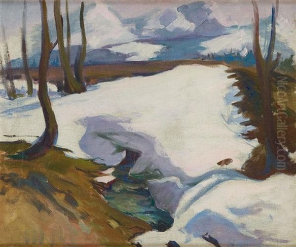 Snow In Zakopane Oil Painting by Wladyslaw Slewinski