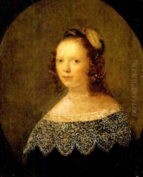 Portrait Of A Young Lady by Pieter Cornelisz van Slingeland