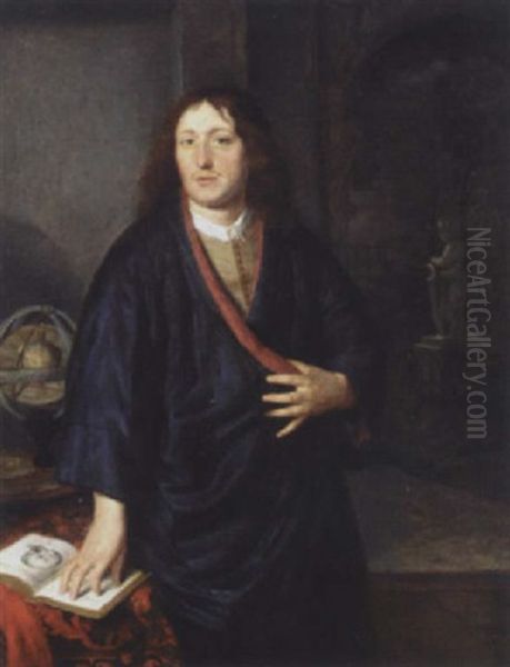 Portrait Of A Scientist In His Studio by Pieter Cornelisz van Slingeland