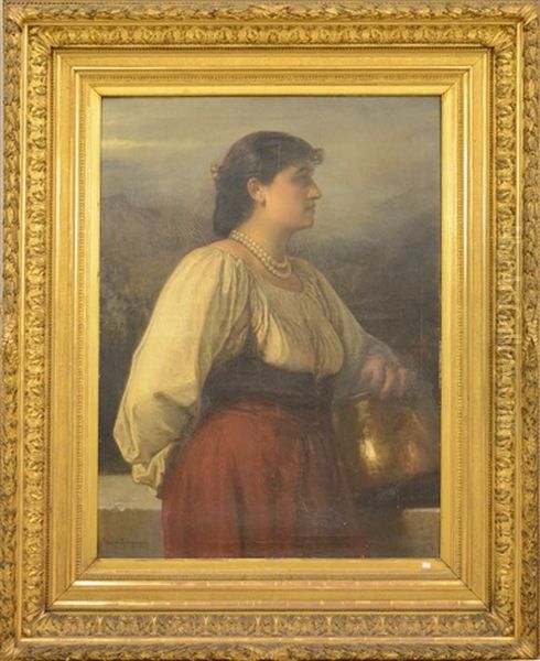 Portrait De Dame Oil Painting by Ernst Slingeneyer