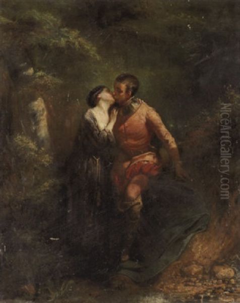 Le Baiser Vole Oil Painting by Ernst Slingeneyer