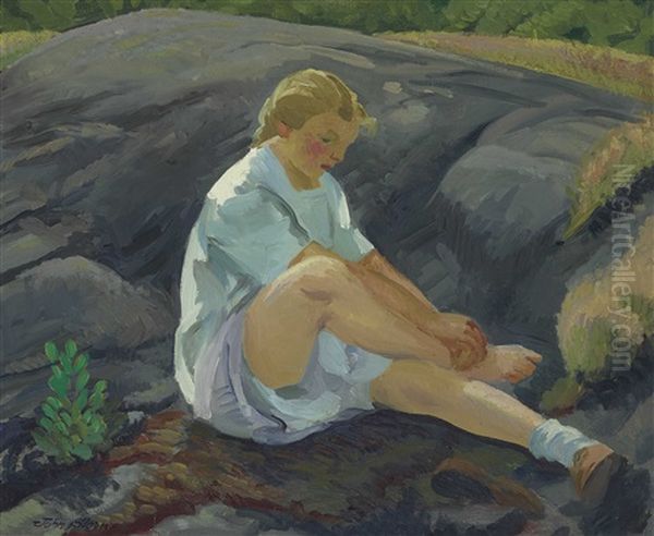 Going Barefoot Oil Painting by John French Sloan