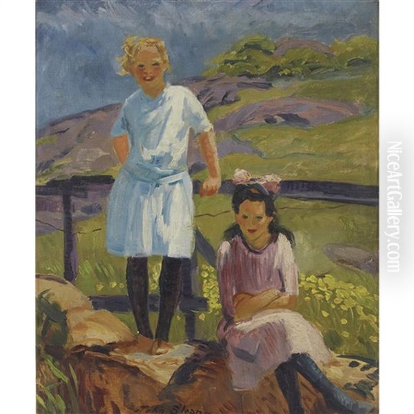 Untitled (two Girls) by John French Sloan