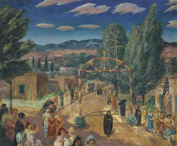 Corpus Christi Procession Oil Painting by John French Sloan