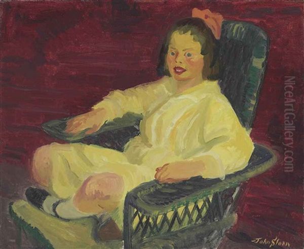 Suzette In Yellow Oil Painting by John French Sloan