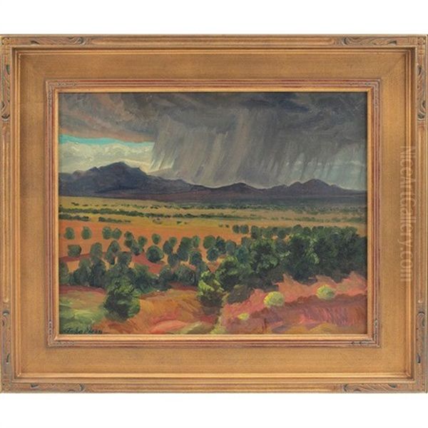 Walking Rain, Santa Fe Oil Painting by John French Sloan